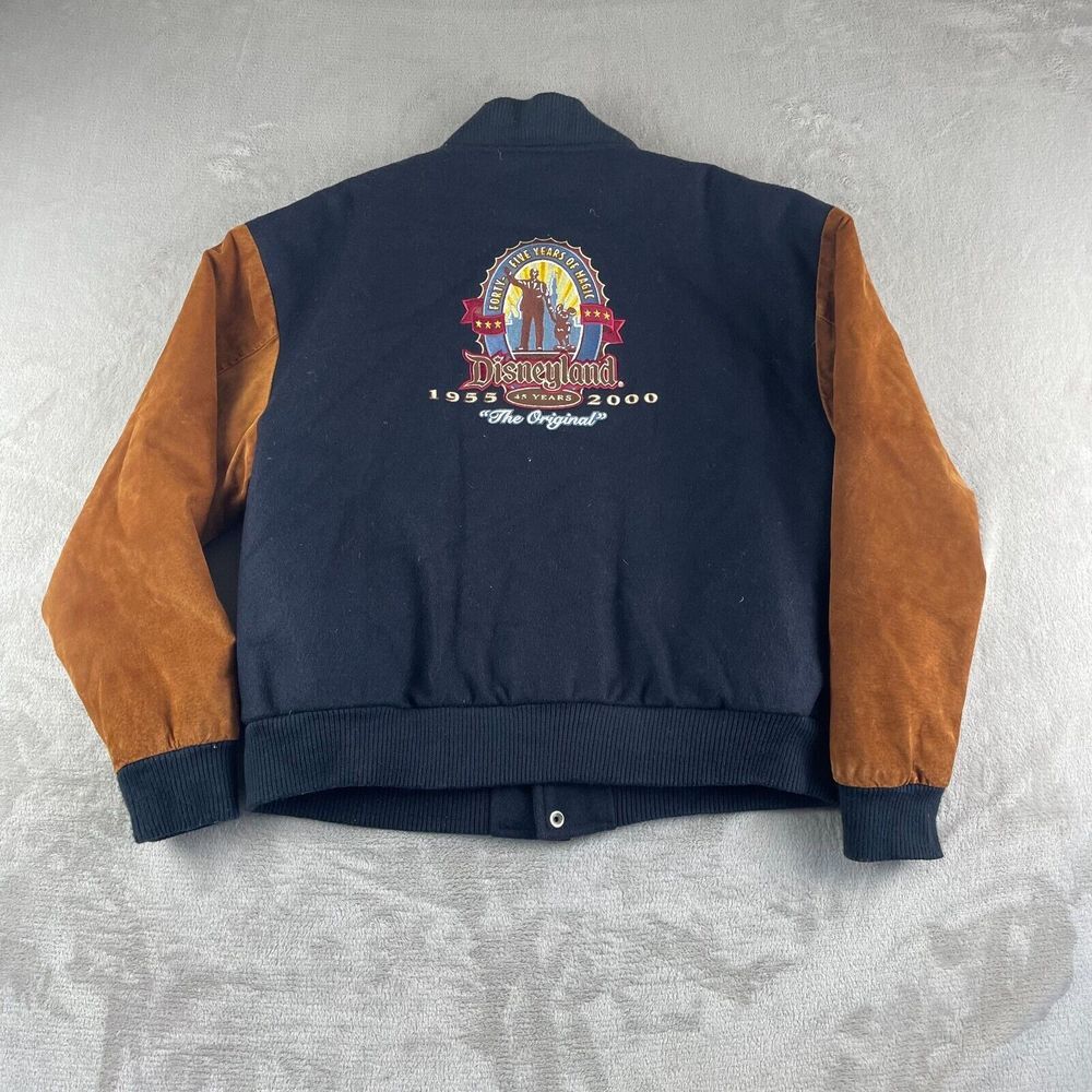 Vintage Varsity Disneyland Jacket Men Medium Wool Blend Leather Sleeves 45 Years